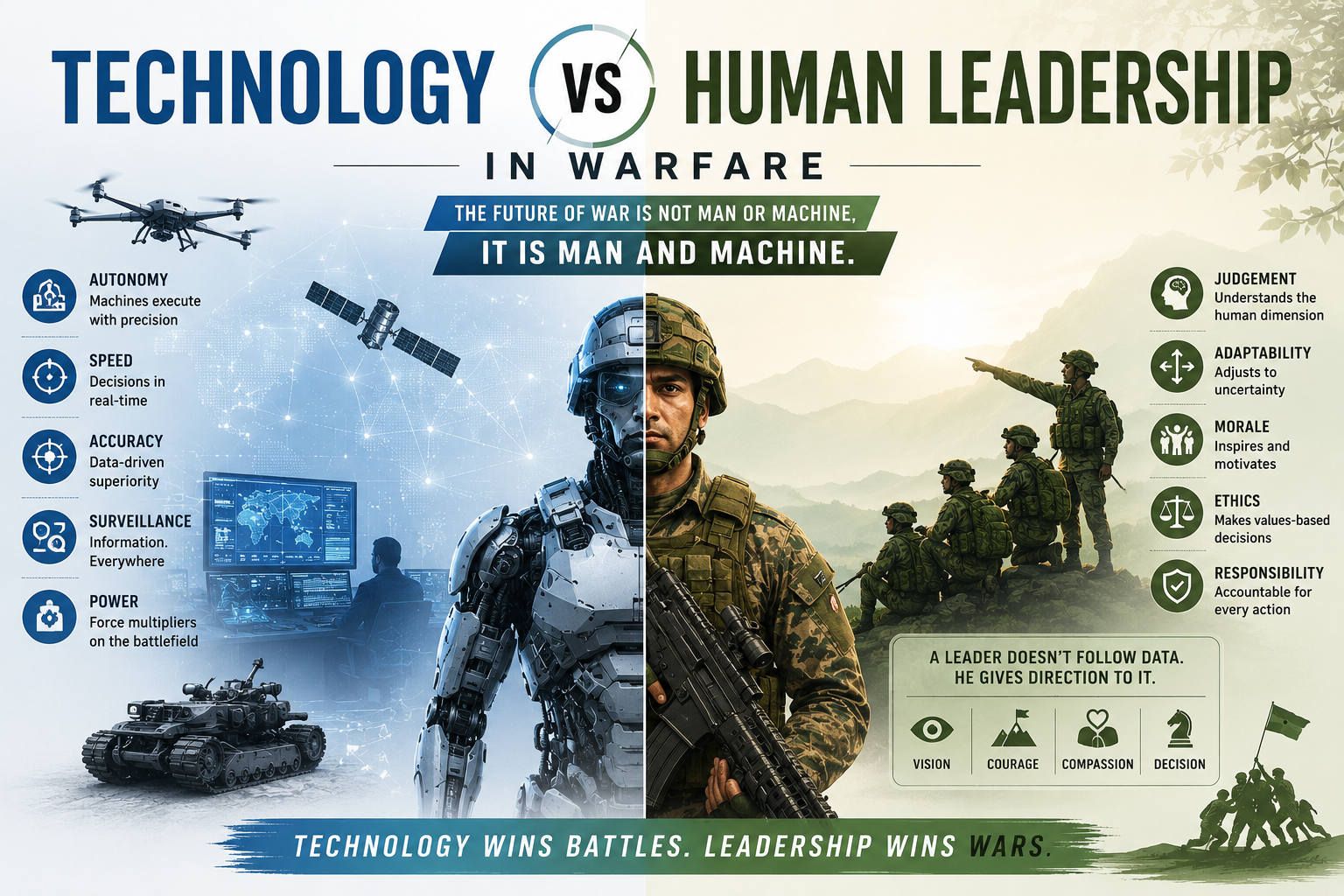 ⚔️ Technology vs Human Leadership in Warfare – An SSB-Oriented Perspective