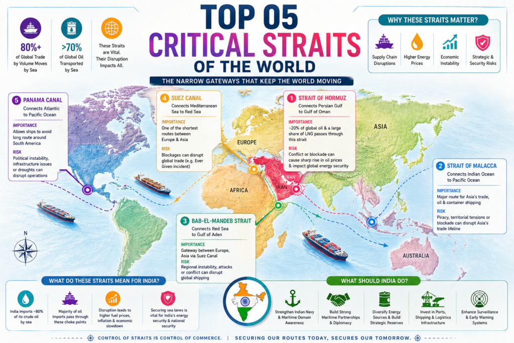 top 5 straits of the world