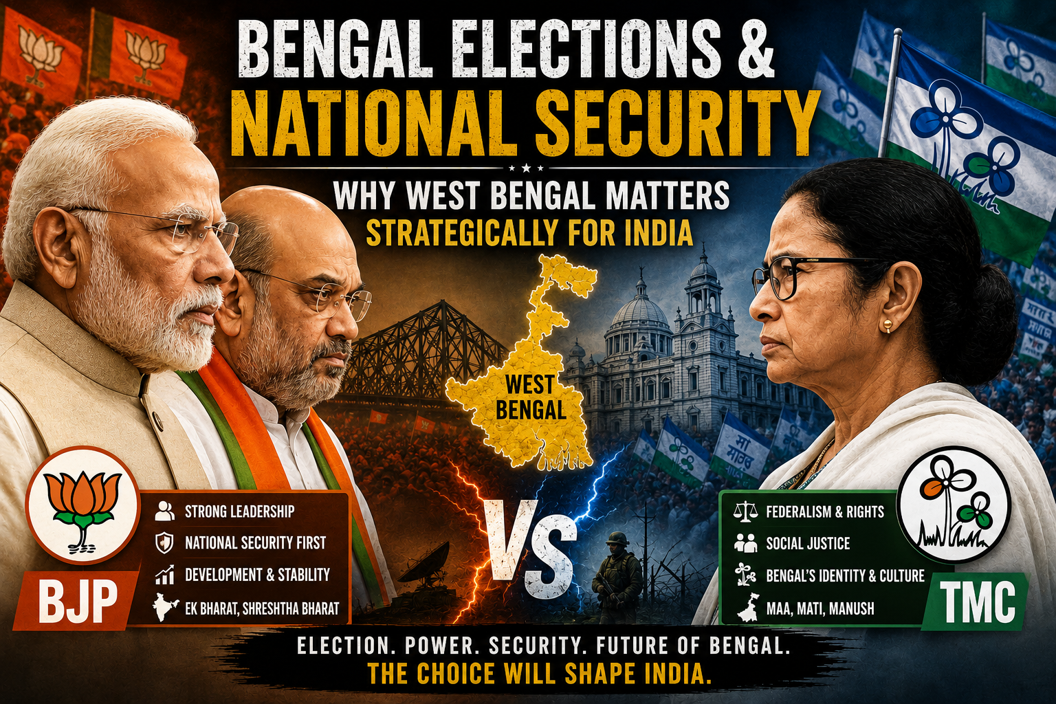 🗳️ Bengal Elections & National Security – Why West Bengal Matters Strategically for India