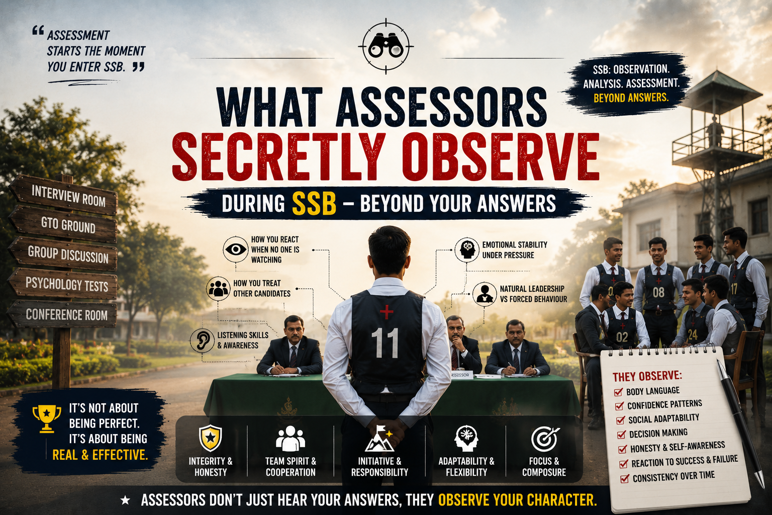 👀 What Assessors Secretly Observe During SSB – Beyond Your Answers